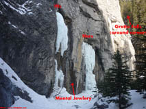 Grotto Canyon ice climbs