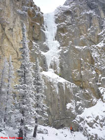 Amadeus ice climb in Kananaskis Alberta