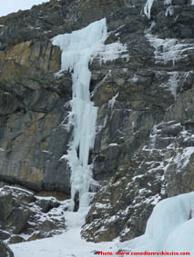 But My Daddy's a Psycho ice climb beside Murchison Falls.